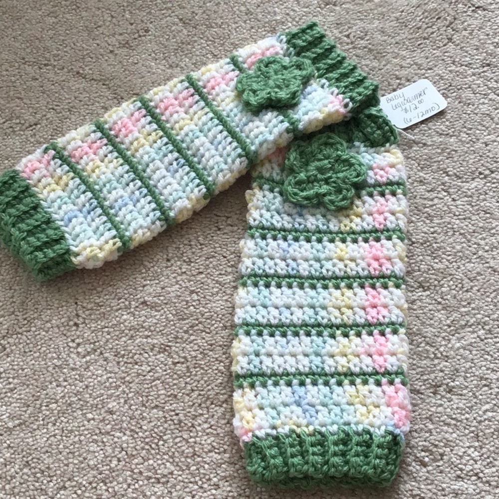Baby Leg Warmers Handmade Crochet 6-12 mo